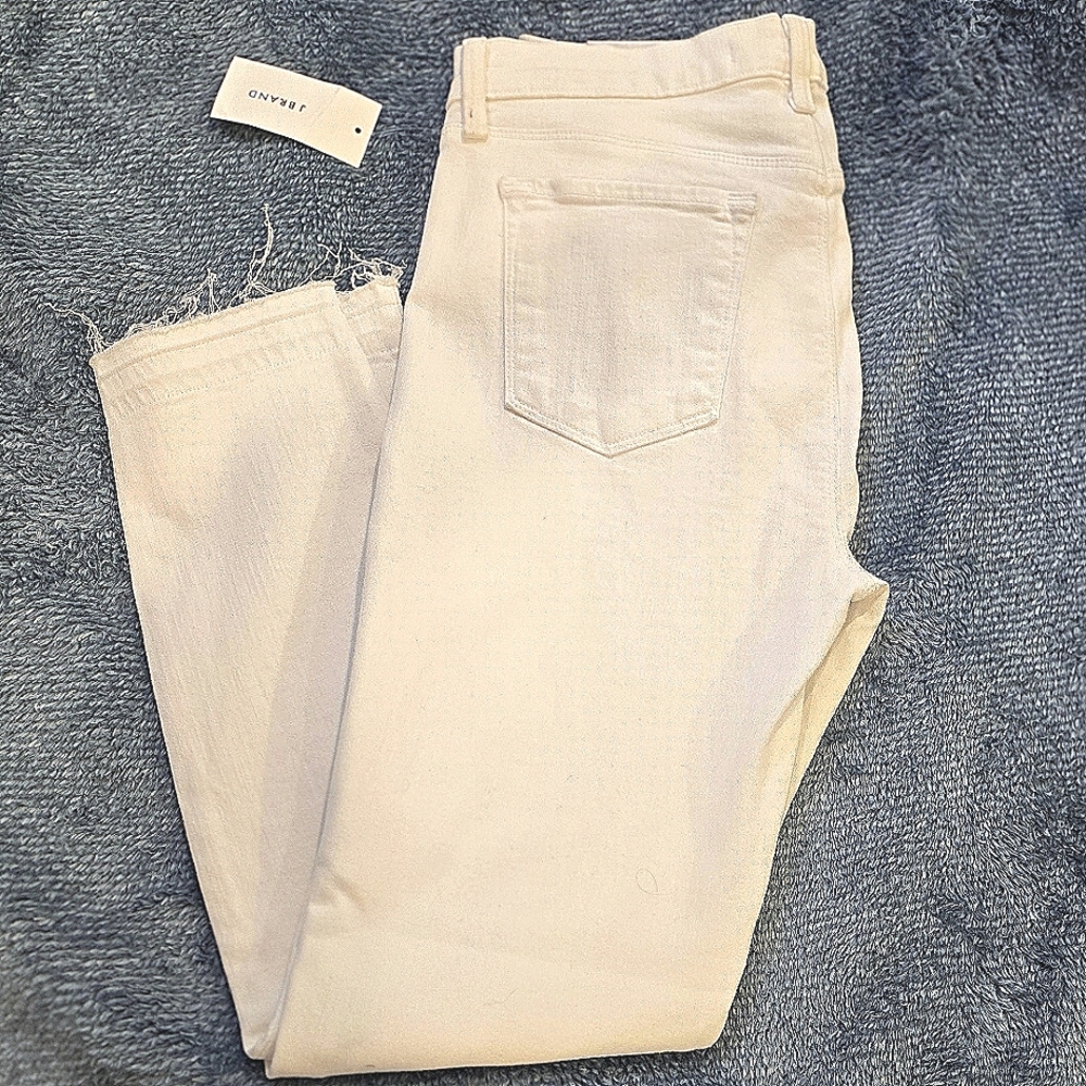 J Brand NWT "Demented" White Distressed Jeans